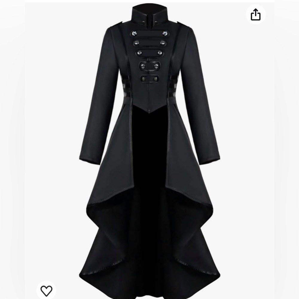 Renaissance Gothic Tailcoat,Medieval Steampunk Corset Victorian Tailcoat Jacket
